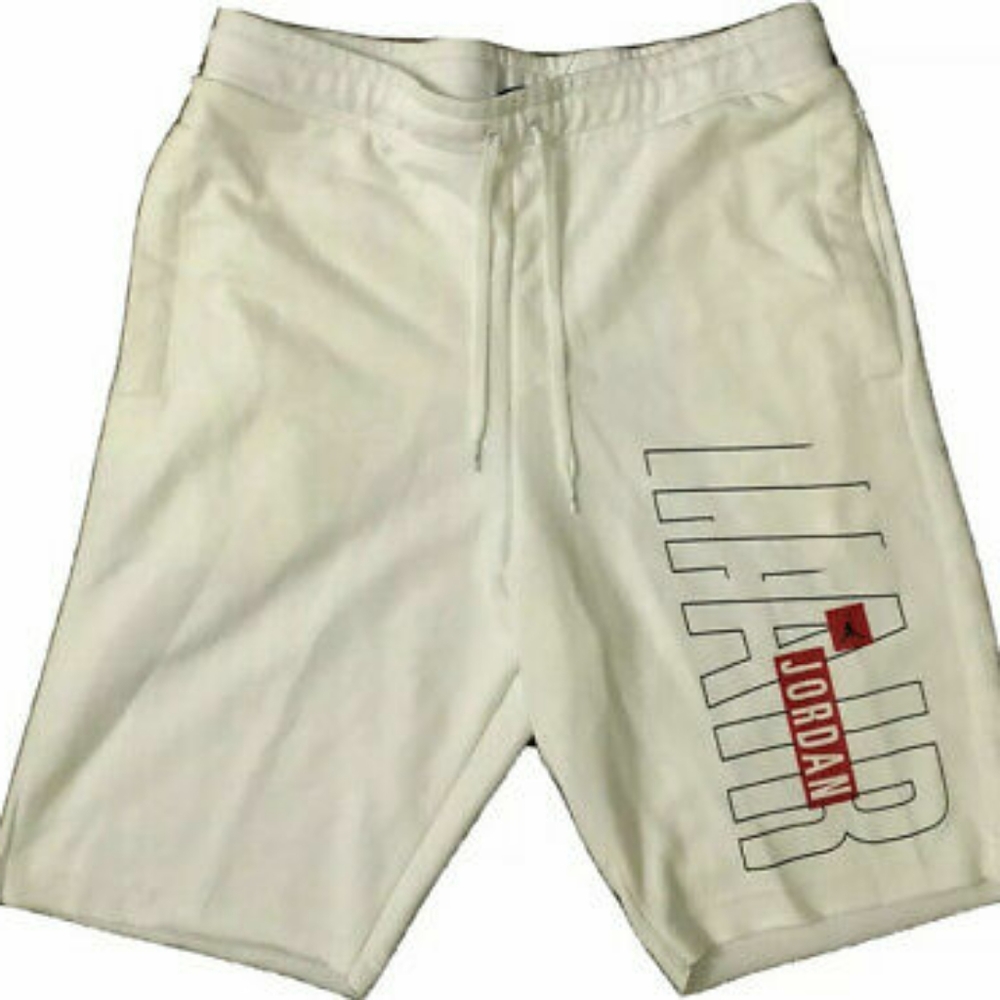 Nike Air Jordan White Jumpman Fleece Shorts - Picture 4 of 16